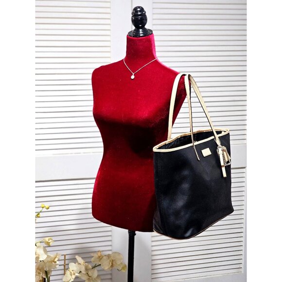 Coach Women's Black Saffiano Leather City Metro Park Tote Bag Sz L 2175 - Picture 12 of 15